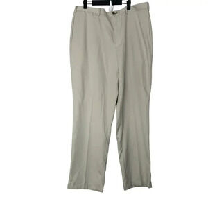 Tommy Hilfiger Mens Micro Tech Men Chino Pant 38x32 Cream Microfiber Preppy NEW